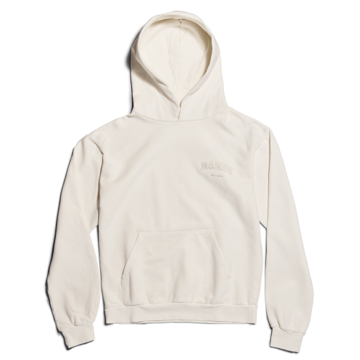 Varsity Logo Hoodie in Moonbeam. XS