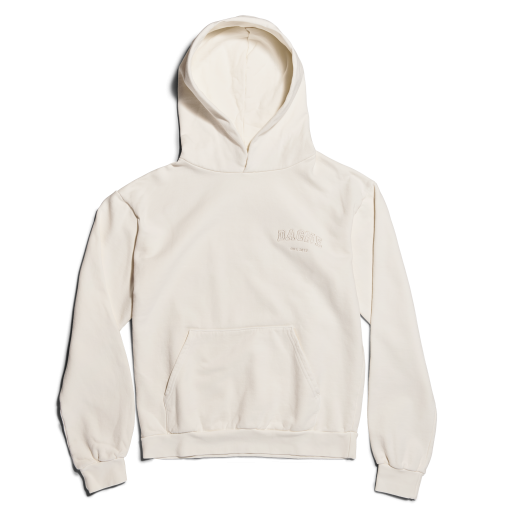 Varsity Logo Hoodie in Moonbeam. 3X