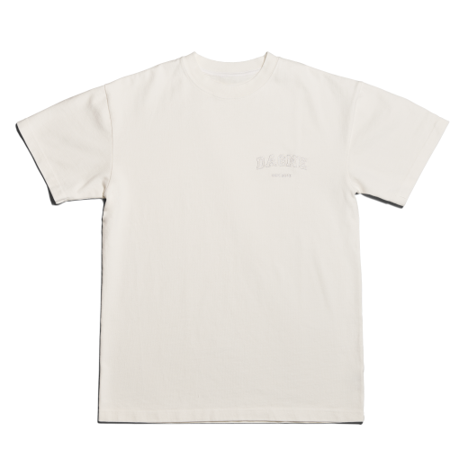 Varsity Logo T-shirt in Moonbeam. Medium