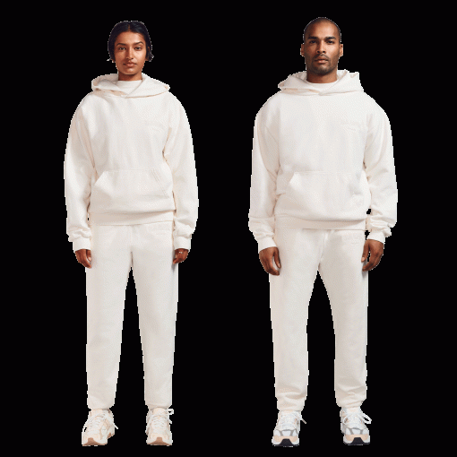 Varsity Logo Hoodie in Moonbeam. 3X - Image 5