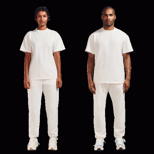 Varsity Logo T-shirt in Moonbeam. Medium - Image 5